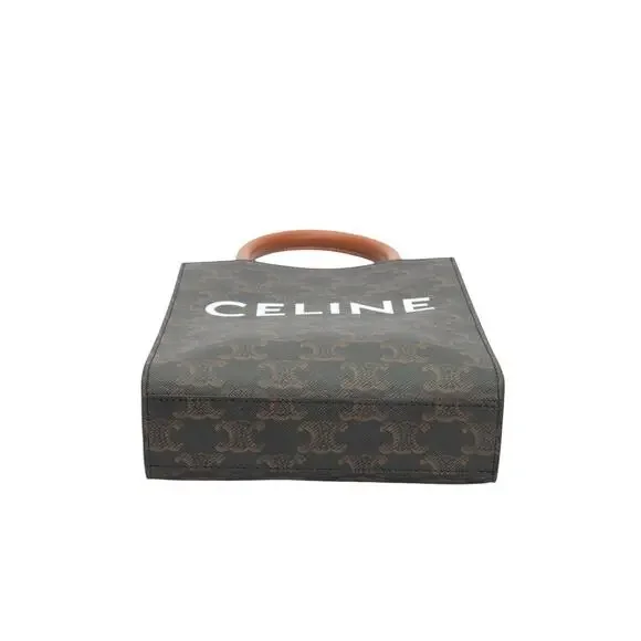 CELINE Brown Triomphe Vertical Cabas Mini Crossbody Bag - Picture 6 of 7